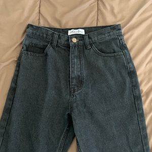 Black high waisted mom jeans